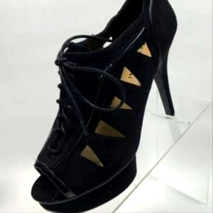 New!Gianni Bini Platform Lace up Heels(Suede/Leather)